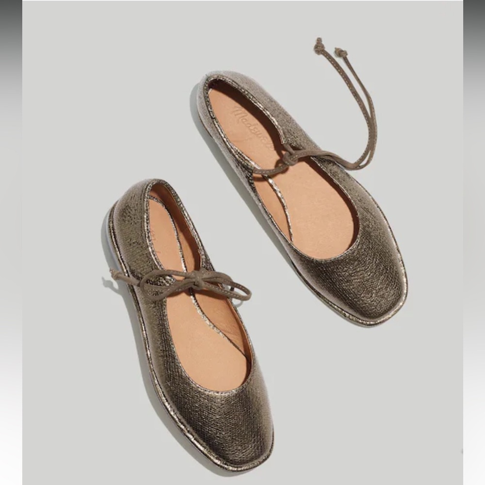 The Normani Lace-Up Mary Jane in Metallic Leather MADEWELL